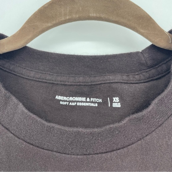 Abercrombie & Fitch Soft A&F essentials Tee T-Shirt brown XS - Picture 2 of 6